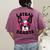 Boston Terrier Heart Glasses Girls Bostie Valentines Day Women's Comfort Colors T-Shirt Back Print Berry