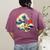Boston Terrier Japanese Kanagawa Wave Surf Loyal Dog Men Women Kids Women's Comfort Colors T-Shirt Back Print Berry