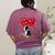 Boston Terrier Lover Heart Shape Boston Terrier Valentine Women's Comfort Colors T-Shirt Back Print Berry