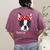 Boston Terrier Mom Bostie Women Girls Women's Comfort Colors T-Shirt Back Print Berry
