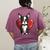 Boston Terrier Mom Dad Bostie Dog Lover Valentines Day Women's Comfort Colors T-Shirt Back Print Berry