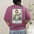The Boston Terrier Mom Skeleton Spooky Season Halloween Women's Comfort Colors T-Shirt Back Print Berry