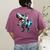 Boston Terrier Riding T-Rex Dinosaur Dog Lover Women's Comfort Colors T-Shirt Back Print Berry