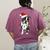 Boston Terrier Santa Christmas Lights Xmas Dog Lover Men Women Kids Women's Comfort Colors T-Shirt Back Print Berry