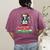 Boston Terrier Santa Claus Christmas Dog Women's Comfort Colors T-Shirt Back Print Berry