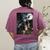 Boston Terrier Selfie Full Moon Flying Witch Halloween Dog Women's Comfort Colors T-Shirt Back Print Berry