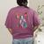 Boston Terrier Splash Women's Comfort Colors T-Shirt Back Print Berry