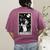 Boston Terrier Tarot Card Star With The Moon Men Women Kids Women's Comfort Colors T-Shirt Back Print Berry