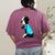 Boston Terrier Tattoos I Love Mom Women's Comfort Colors T-Shirt Back Print Berry