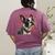 Boston Terrier Is My Valentine Cute Pet Dog Owner Valentine Women's Comfort Colors T-Shirt Back Print Berry