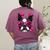 Boston Terrier Valentines Day Shirt Heart Dog Lover Women's Comfort Colors T-Shirt Back Print Berry