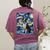 Boston Terrier Van Gogh Starry Night Women's Comfort Colors T-Shirt Back Print Berry