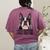 Boston Terrier Will Find And Lick You Bostie Mom Women's Comfort Colors T-Shirt Back Print Berry