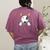 Bull Terrier Pocket Bull Terrier Peeking Out Pocket Women's Comfort Colors T-Shirt Back Print Berry