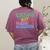 Chaos But Make It Academic Teacher Back To School Women's Comfort Colors T-Shirt Back Print Berry