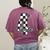 Checkered Fourth Grade Back To School Teachers Students Women's Comfort Colors T-Shirt Back Print Berry Checkered Fourth Grade Back To School Teachers Students Women's Comfort Colors T-Shirt Back Print Berry