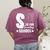 Christian Teacher S Is For Sunday School Essentials Women's Comfort Colors T-Shirt Back Print Berry