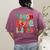 Christmas Coquette Bow Teacher Teach Love Inspire Women's Comfort Colors T-Shirt Back Print Berry