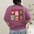 Christmas Teacher Stamps Women's Comfort Colors T-Shirt Back Print Berry