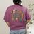 Coffee Teach Repeat Leopard Print Back To School Teachers Women's Comfort Colors T-Shirt Back Print Berry