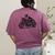 Cool Boston Terrier Riding a Motorcycle Biker Dog Lover For Men Women Kids Women's Comfort Colors T-Shirt Back Print Berry