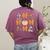 Coquette Bow Fall Science Teacher Stem Teacher Thanksgiving Women's Comfort Colors T-Shirt Back Print Berry