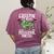 Creepin It Real Monster School Preschool Teacher Halloween Women's Comfort Colors T-Shirt Back Print Berry