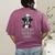 Cute Boston Terrier Dad Dog Lovers Puppy Bostie Owner Women's Comfort Colors T-Shirt Back Print Berry