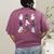 Cute Ghost Cat Playing Musical Halloween Music Teacher Women's Comfort Colors T-Shirt Back Print Berry Cute Ghost Cat Playing Musical Halloween Music Teacher Women's Comfort Colors T-Shirt Back Print Berry