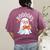 Cute Ghost Reading Book Librarian Teacher Halloween Costume Women's Comfort Colors T-Shirt Back Print Berry