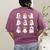 Cute Ghost Reading Books Teacher Halloween Reading Men Women Kids Women's Comfort Colors T-Shirt Back Print Berry