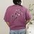 Dandelion Boston Terrier Flower Floral Bostie Tree Women's Comfort Colors T-Shirt Back Print Berry