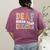 Deaf Dream Team Education Deaf Education Teacher Women's Comfort Colors T-Shirt Back Print Berry
