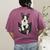 Dog Lovers Boston Terrier In Pocket Dog Face For Men Women Kids Women's Comfort Colors T-Shirt Back Print Berry