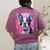 Dog Pink Boston Terrier Women's Comfort Colors T-Shirt Back Print Berry