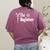 The Dogfather Boston Terrier Dog Dad Father's Day Women's Comfort Colors T-Shirt Back Print Berry