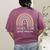 Dream Team Special Education Teacher ED SPED Squad Rainbow Women's Comfort Colors T-Shirt Back Print Berry
