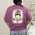 Early Head Start Life Messy Bun Back To School Teacher Women Women's Comfort Colors T-Shirt Back Print Berry