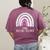 Early Headstart Cute Retro Rainbow Teachers Women's Comfort Colors T-Shirt Back Print Berry