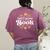 Fall For A Great Book Reading Librarian Autumn Teacher Women's Comfort Colors T-Shirt Back Print Berry