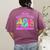 Are You Fall-O-Ween Directions Teacher Ghost Halloween Women's Comfort Colors T-Shirt Back Print Berry