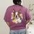 Floral Boston Terrier Women's Comfort Colors T-Shirt Back Print Berry