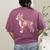 Floral FLower Boston Terrier Mom Grandma Women's Comfort Colors T-Shirt Back Print Berry