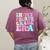 In My Fourth Grade Era Girl Back To School 4th Grade Teacher Women's Comfort Colors T-Shirt Back Print Berry
