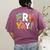 Fri Yay Teacher Happy Friday Friyay Weekend Back To School Women's Comfort Colors T-Shirt Back Print Berry