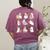 Ghost Book Reading Halloween Books Lover Teacher Kids Women's Comfort Colors T-Shirt Back Print Berry