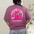 Ghost And Witch Boston Terrier Dog In October We Wear Pink Women's Comfort Colors T-Shirt Back Print Berry