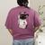 Girls I Heart Mom Love Mama Boston Terrier Dog Lover Women's Comfort Colors T-Shirt Back Print Berry