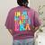 In My Glowing Teacher Era Groovy Colorful Bright Women's Comfort Colors T-Shirt Back Print Berry