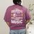 Some Grandpas Play Bingo Real Grandpas Teach Music Teacher Women's Comfort Colors T-Shirt Back Print Berry